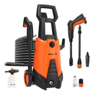 iBELL 1400W 100bar Black and Orange High Pressure Car Washing Machine Wind-66 image-1