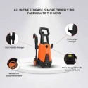 iBELL 1400W 100bar Black and Orange High Pressure Car Washing Machine Wind-66 image-2