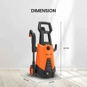 iBELL 1400W 100bar Black and Orange High Pressure Car Washing Machine Wind-66 image-6