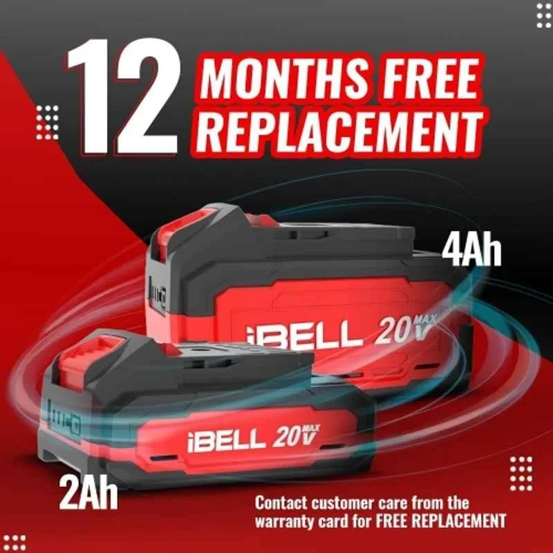 iBELL 20V 38Nm Brushless Cordless Impact Drill with 2Ah Battery and Charger BD20-38 image-6