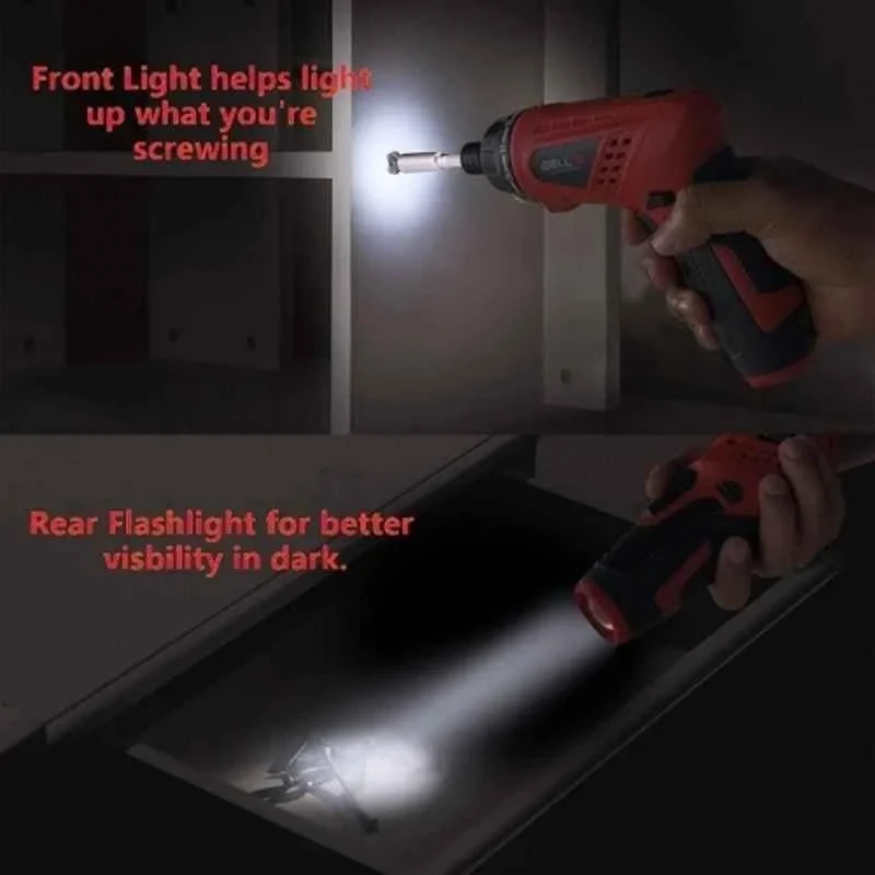 iBELL 3.6 VDC 1500mAh Cordless Rechargeable Red Electric Screwdriver IBL MS06-16 image-6