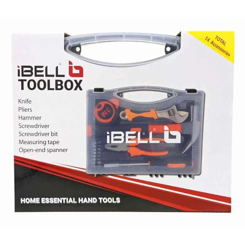 iBELL 14 Pcs DIY Hand Tool Kit for Household and Emergency Maintenance HT17-30 image-4