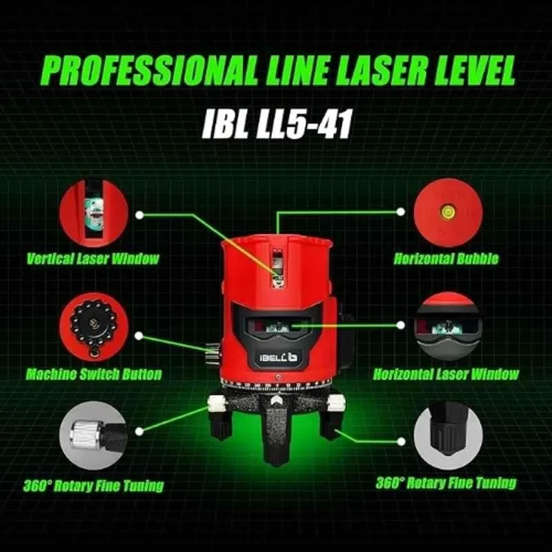 iBELL 10m 4 Lines Vertical and Horizontal Self Laser Leveling Machine IBL-LL5-41 image-2