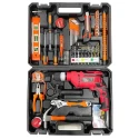 iBELL 13mm 650W Red Impact Drill Kit with Tool Box IBL TD13-100 image-3