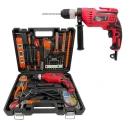 iBELL 13mm 650W Red Impact Drill Kit with Tool Box IBL TD13-100 image-6