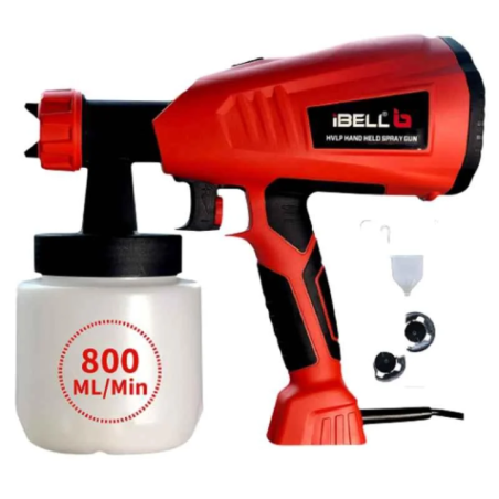 iBELL 800ml 400W HVLP Hand Held Paint Spray Gun SG60-26 image-1