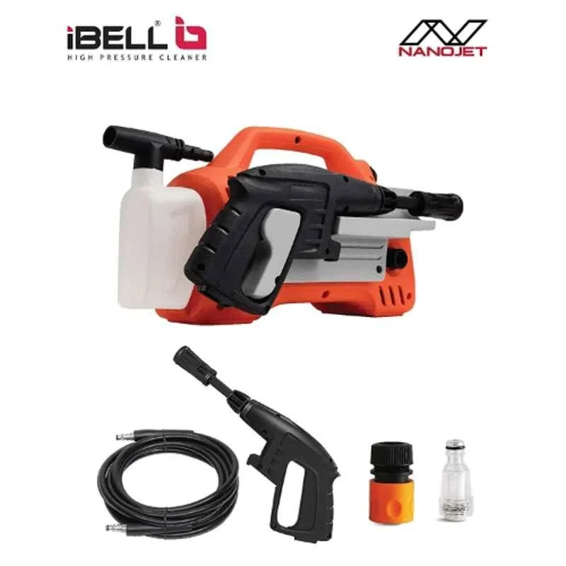 iBELL 1500W 120bar Orange High Pressure Car Washing Machine for Cars Bikes Cleaning Purpose NANOJET image-2