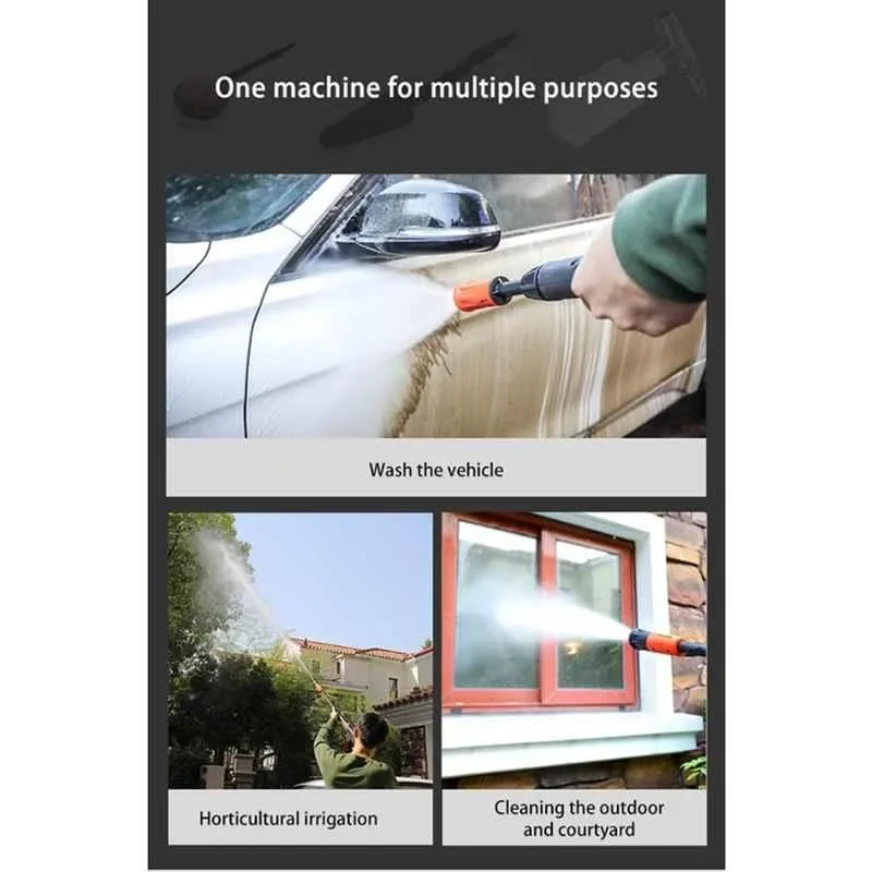 iBELL 100bar 6lpm 1300W Universal Motor Black and Orange High Pressure Washer with Accessories Wind20 image-6