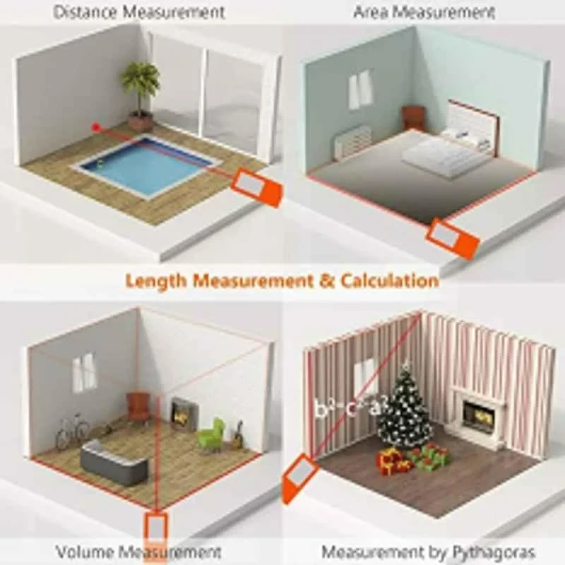iBELL Mute Laser Distance Meter with Backlit LCD DM60-01 image-3
