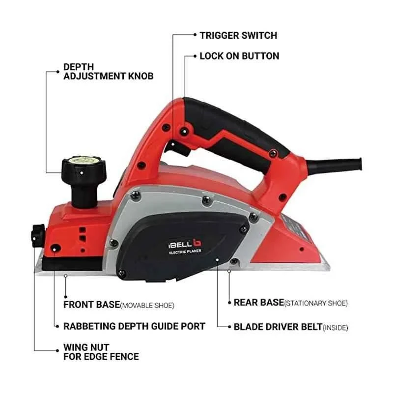 iBELL 580W Corded Planer 2 mm EP82-58 image-3