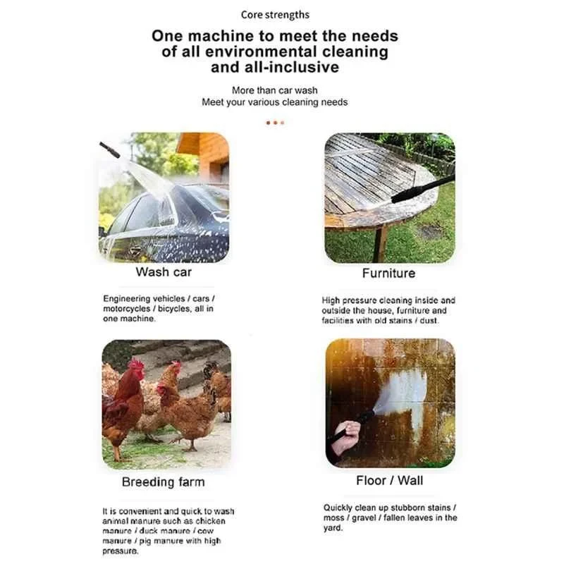 iBELL 4 in 1 5Ton Electric Hydraulic Car Jack Kit with Electric Impact Wrench Tire Inflator and LED Light image-7