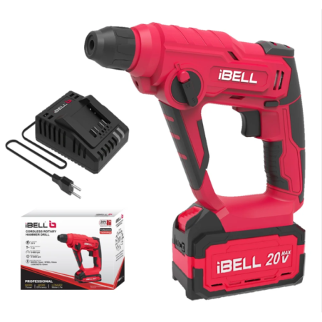 iBELL 20V Cordless Rotary Hammer Drill with 4Ah Battery and Charger CH20-10 image-1