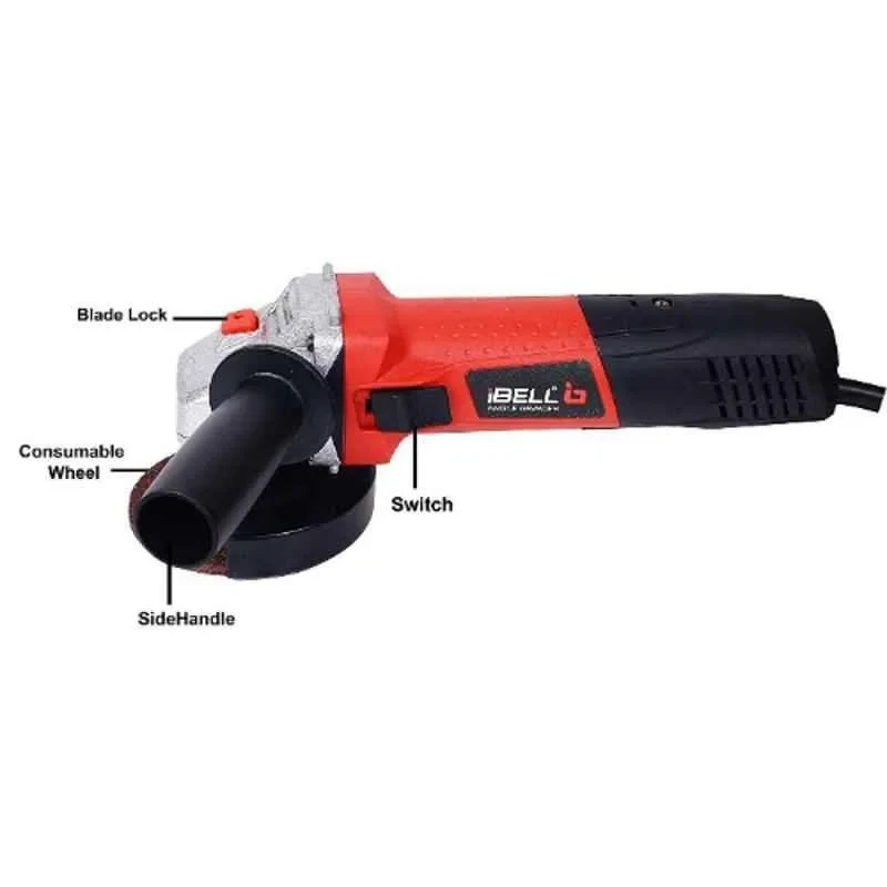 iBELL 100mm 850W Red Angle Grinder IBL AG10-92 image-3