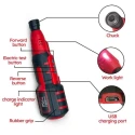 iBELL 6.35mm 3.6V Cordless Screwdriver and Tester with USB Micro-B Charging Port and 10 Pcs Screw Bits BS03-06 image-2