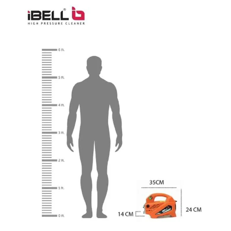 iBELL 1700W Black and Orange Car Pressure Washer Microjet image-5