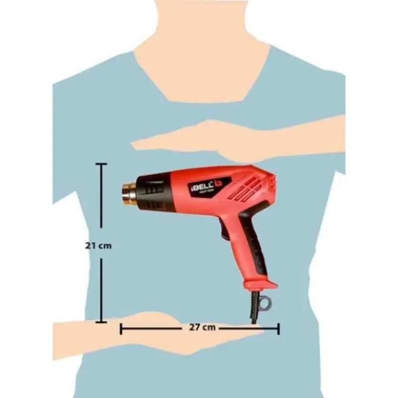 iBELL 2000W Red Heat Gun with Dual Temperature and Airflow IBL HG20-82 image-7