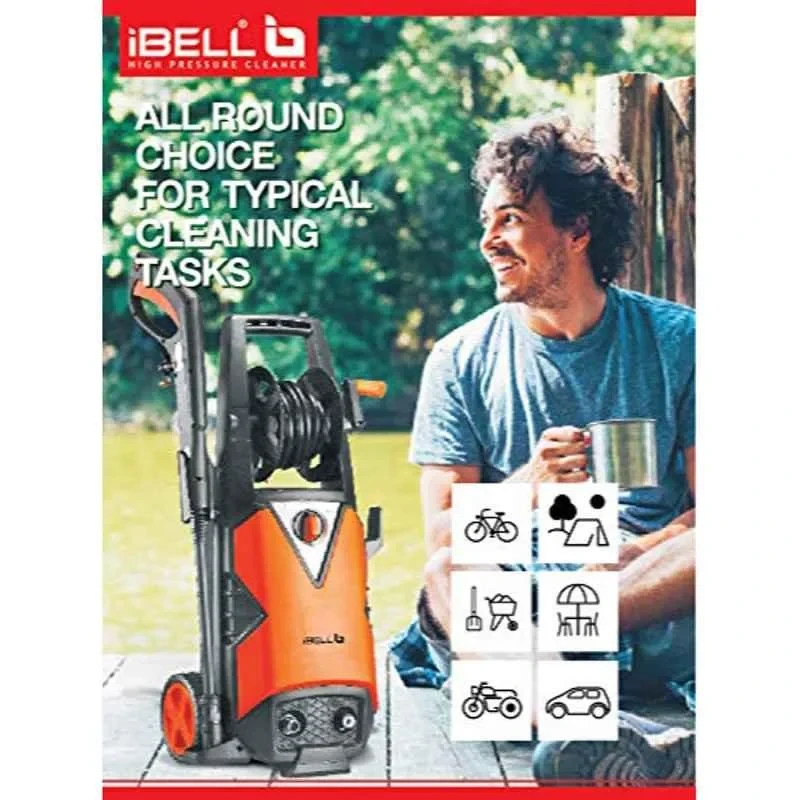iBELL 1900W Black and Orange Pressure Washer Wind-79 Pro image-3