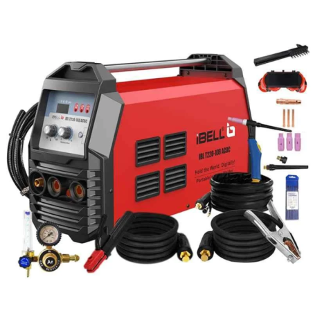 iBELL IGBT 220A 7.2kW Red and Black Anti Stick Inverter Welding Machine IBL T220-108 image-1