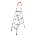 iBELL 150kg 5 Step Aluminium Heavy-Duty Foldable Ladder with Anti-Slip Wide Pedals JY105 image-1