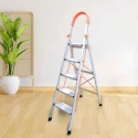 iBELL 150kg 5 Step Aluminium Heavy-Duty Foldable Ladder with Anti-Slip Wide Pedals JY105 image-2