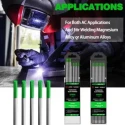 iBELL 2.4mm 175mm 300A Green Tungsten Electrode Pack of 10 Arc Soul image-2