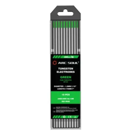 iBELL 1.6mm 175mm 300A Green Tungsten Electrode Pack of 10 Arc Soul image-1
