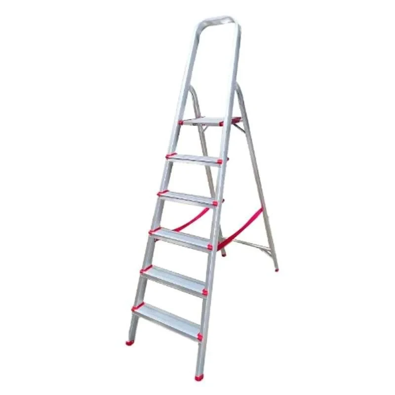 iBELL 6 Step Aluminium Foldable Ladder for Home with Sure Hinge Technology JY006 image-1