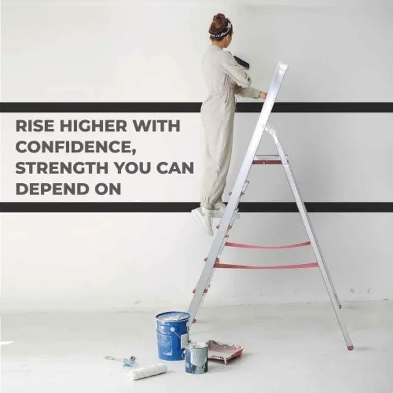 iBELL 6 Step Aluminium Foldable Ladder for Home with Sure Hinge Technology JY006 image-3