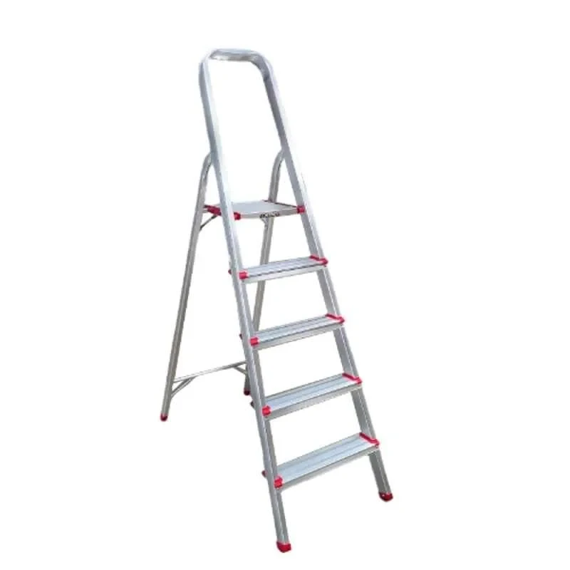 iBELL 5 Step Aluminium Foldable Ladder for Home with Sure Hinge Technology JY005 image-1