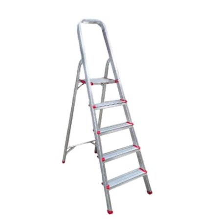 iBELL 5 Step Aluminium Foldable Ladder for Home with Sure Hinge Technology JY005 image-1