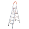 iBELL 150kg 6 Step Aluminium Heavy-Duty Foldable Ladder with Anti-Slip Wide Pedals JY106