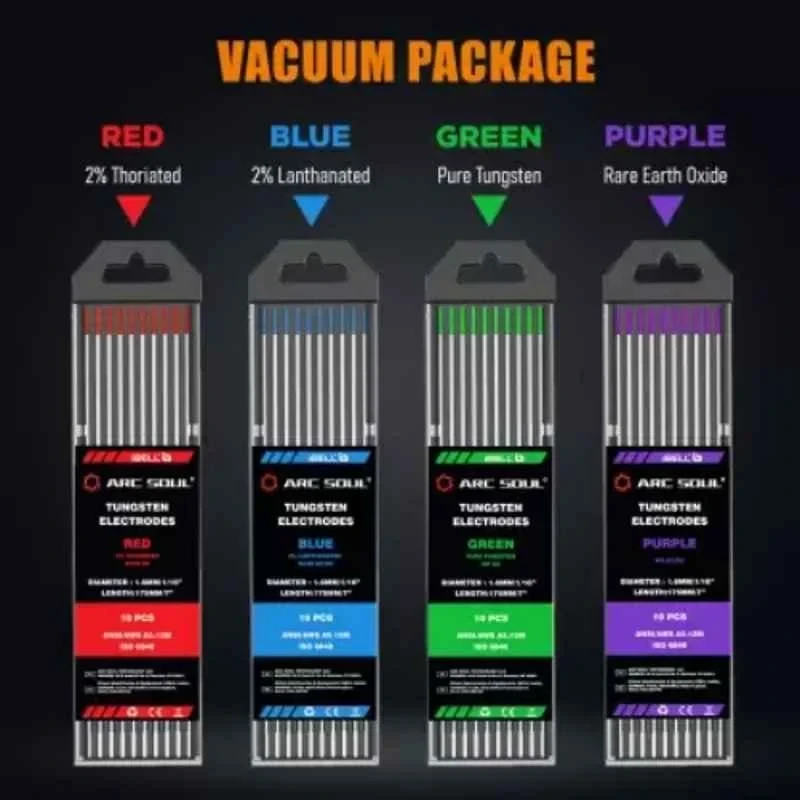 iBELL 1.6mm 175mm 300A Purple Tungsten Electrode Pack of 10 Arc Soul image-3