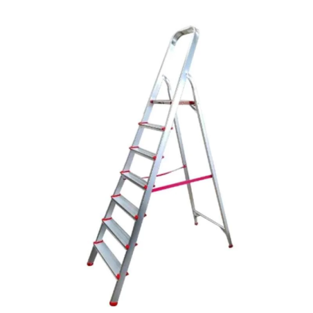 iBELL 7 Step Aluminium Foldable Ladder for Home with Sure Hinge Technology JY007 image-1
