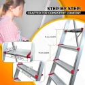 iBELL 7 Step Aluminium Foldable Ladder for Home with Sure Hinge Technology JY007 image-4