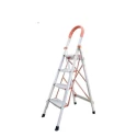 iBELL 150kg 4 Step Aluminium Heavy-Duty Foldable Ladder with Anti-Slip Wide Pedals JY104 image-1