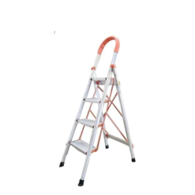 iBELL 150kg 4 Step Aluminium Heavy-Duty Foldable Ladder with Anti-Slip Wide Pedals JY104 image-1
