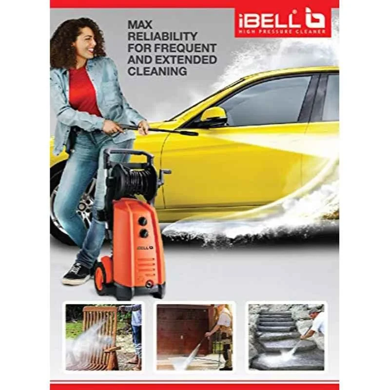 iBELL 3000W Plastic Black and Orange High Pressure Washer for Home and Car WIND300PRO image-5