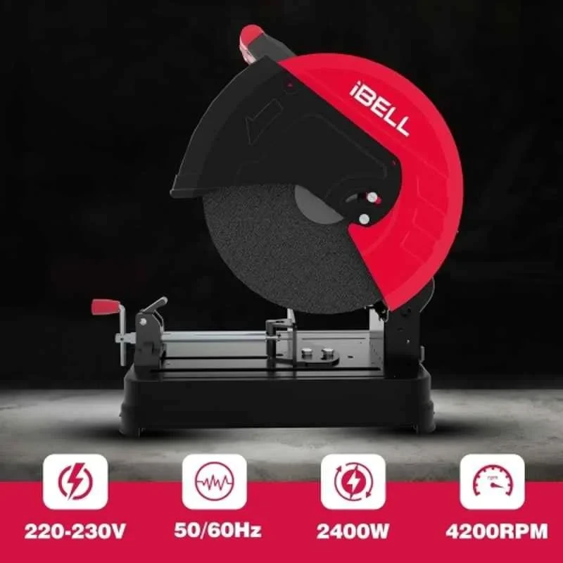 iBELL 2400W 355mm 4200rpm High Performance Cut-Off Saw & Chop Saw Machine with Safety Lock & Side Handle CM35-43 image-2
