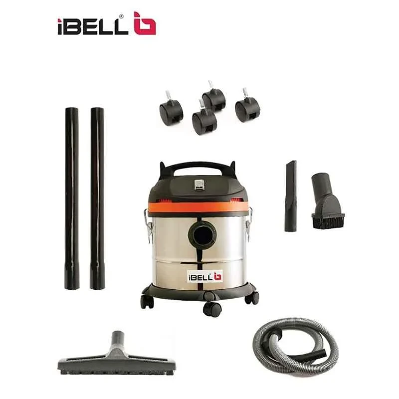 iBELL Cyclone 1400 1400W 20kPa 20L Stainless Steel Silver & Black HEPA Canister Wet & Dry Vacuum Cleaner image-2