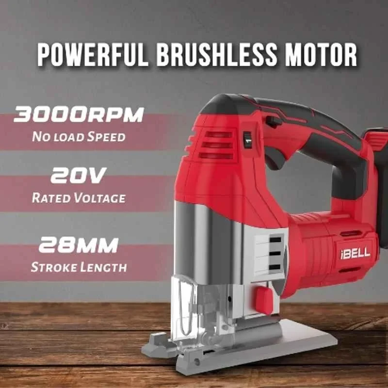 iBELL One Power Series 500-3000rpm 135mm Cordless Jig Saw with 4Ah Battery & Charger BJ29-65 image-3