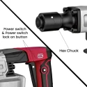 iBELL 6.5kg 1300W Demolition Hammer with Anti Vibration Control Handle DH20-30 image-4