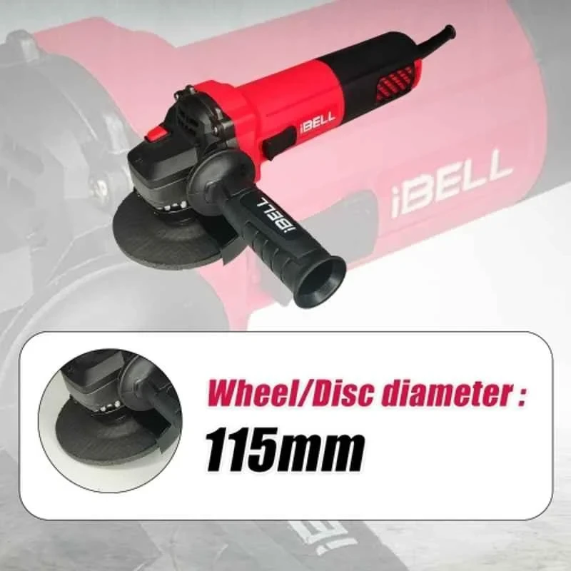 iBELL 1100W 11000rpm 115mm Angle Grinder with Grinding Wheel & Guard AG15-85 image-3