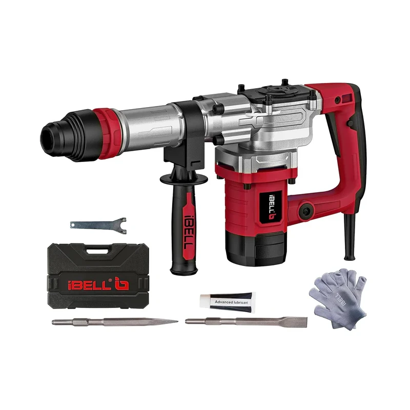 iBELL 6.8kg 1500W Demolition Hammer with Anti Vibration Control Handle DH20-45 image-2