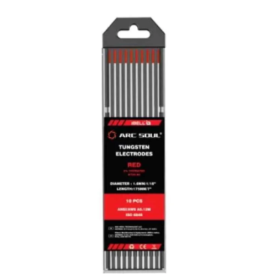 iBELL Arc Soul 1.6mm 175mm 300A Red Tungsten Electrode (Pack of 10) image-1