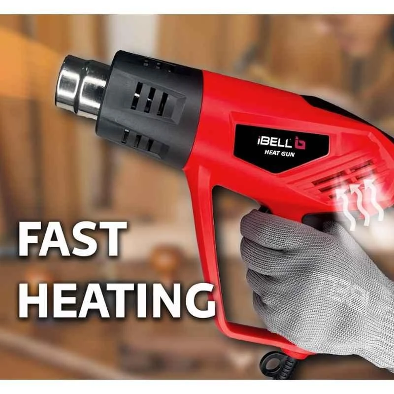 iBELL 2000W Dual Air Flow Heat Gun with 4 Nozzles HG20-98 image-2