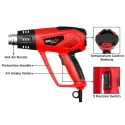 iBELL 2000W Dual Air Flow Heat Gun with 4 Nozzles HG20-98 image-3