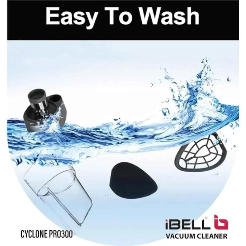 iBELL 300W 11000Pa 4 in 1 Lightweight Handheld Stick Vacuum Cleaner Cyclone Pro 300 image-6