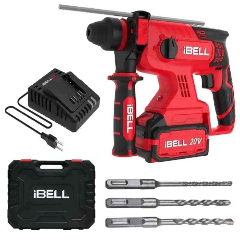 iBELL 1400rpm 2.2J Brushless Rotary Hammer Drill with 4Ah Battery & Charger BH22-47 image-1