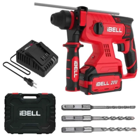 iBELL 1400rpm 2.2J Brushless Rotary Hammer Drill with 4Ah Battery & Charger BH22-47 image-1