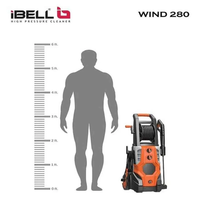 iBELL 2800W 175 Bar Orange & Grey High Pressure Washer for Cars